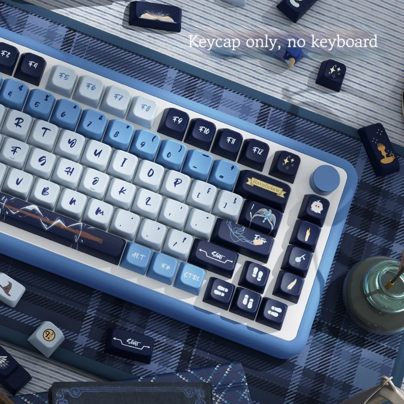 New Ravenclaw Themed Keycaps Mda Height 138 Key Small Set Pbt Material Sublimation Suitable Most Mechanical Keyboard Keycaps