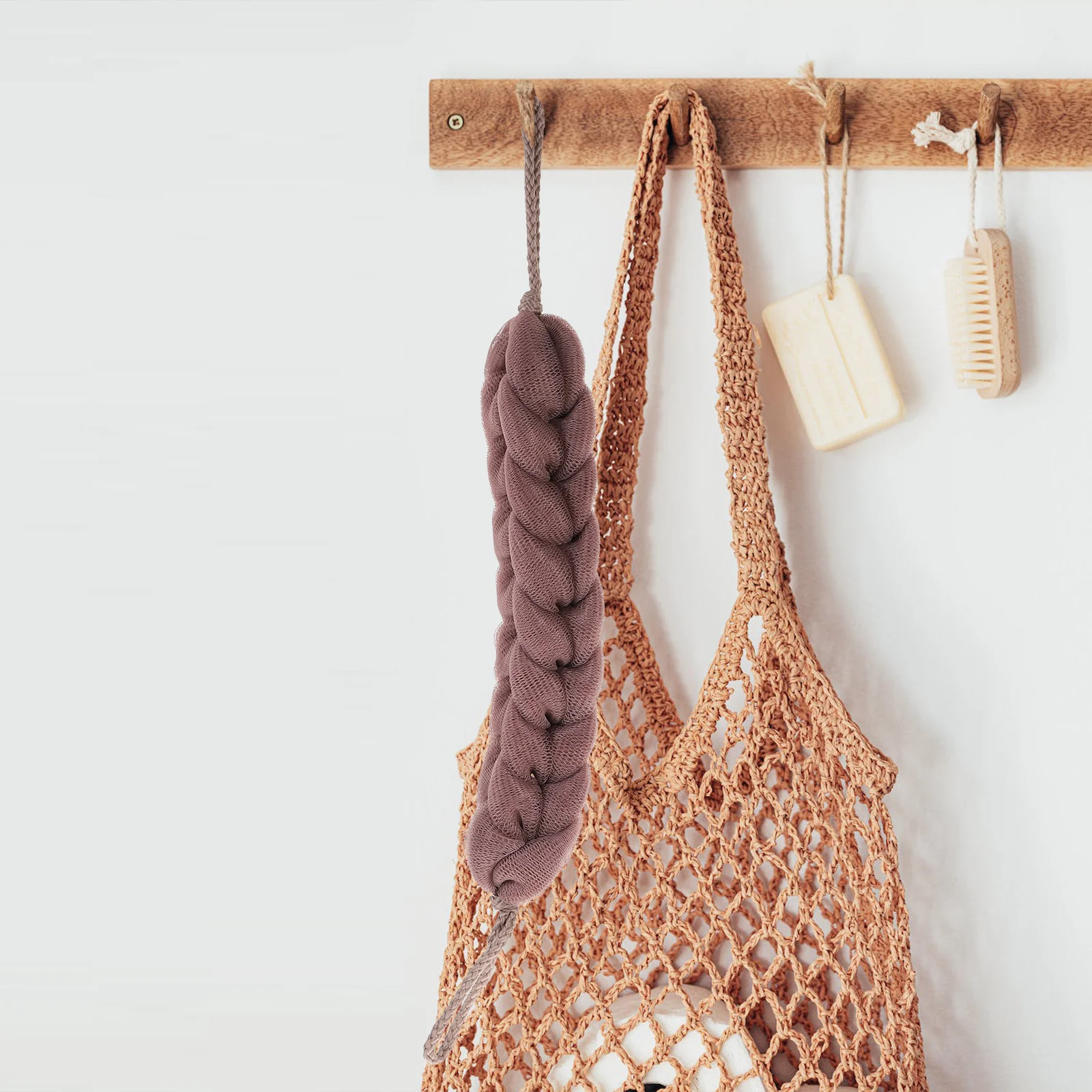 

4pcs Strip Bath Towel Pe Sponge Shower Sponge Pouf Body Scrubber Exfoliator Shower Tool Wash Pouf Gentle Skin Cleaning