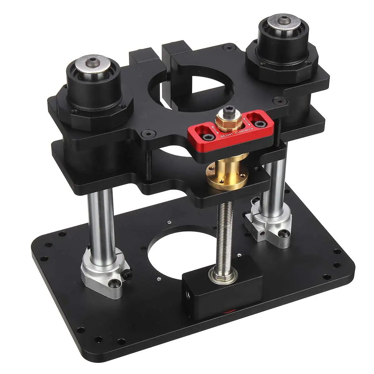 Woodworking Router Lift System and Aluminum Top Plate for 65mm 69mm Diameter Motors Workbench Trimmer Engraving Machine Tool