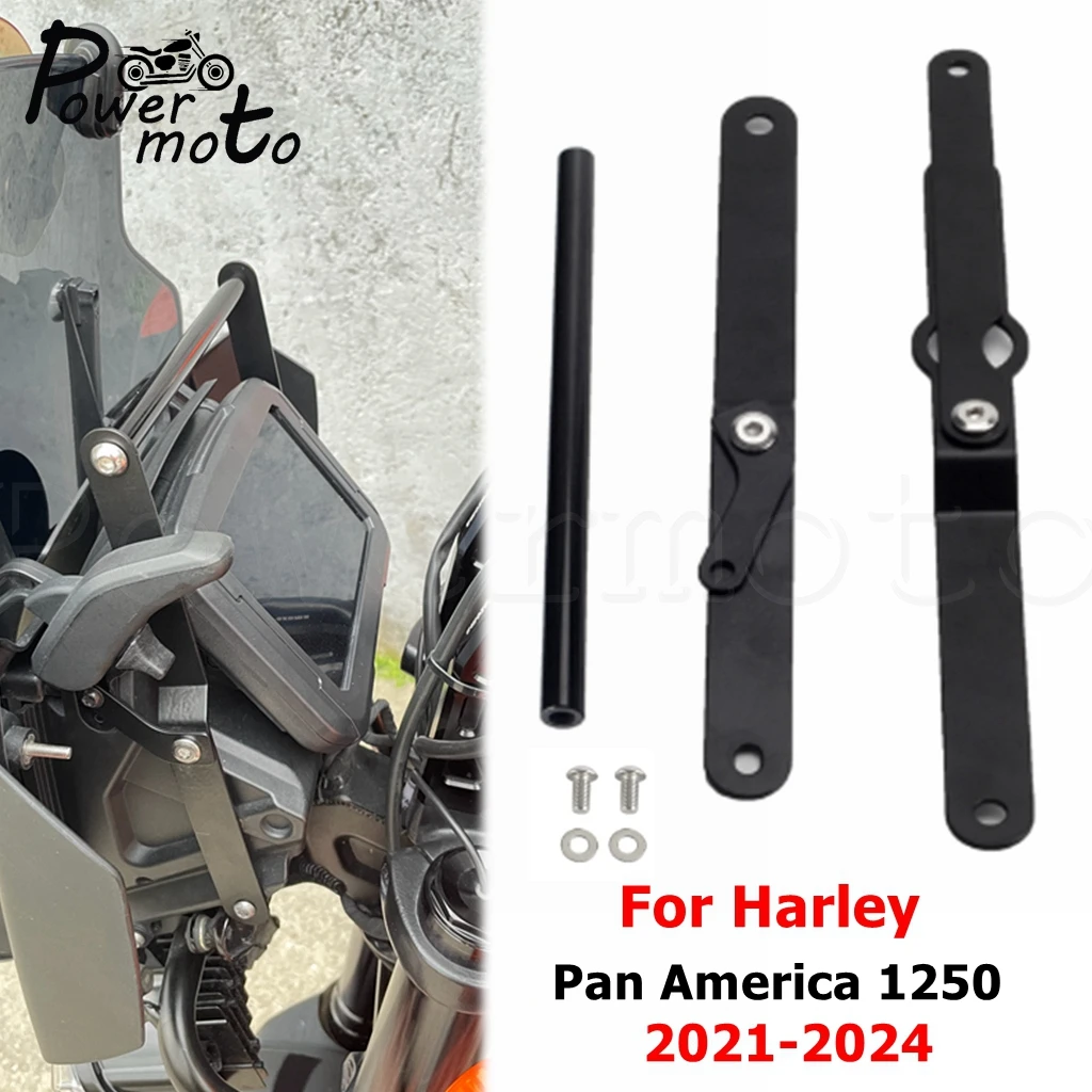 

For Harley Pan America 1250 GPS Navigation Mount Brakcet 12mm & 22mm Support Phone Holder Stand Motorcycle Accessories 2021-2024