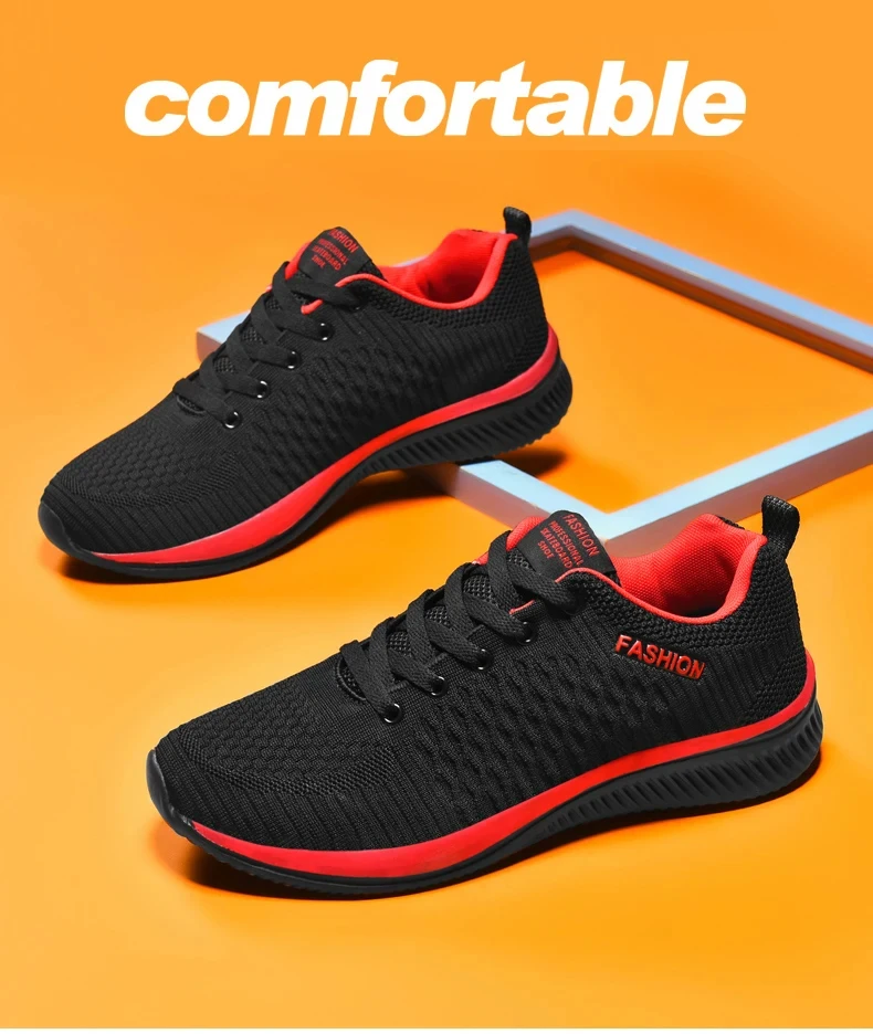 Männer Rennen Gehen Stricken Schuhe Mode Lässig Turnschuhe Atmungsaktive Sport Sportlich Gym Leichte Männer Turnschuhe Casual Schuhe – Detail 13