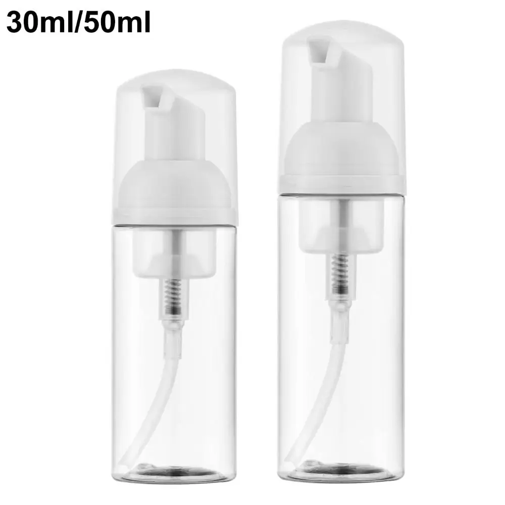 Portable 30/50ml Foam Pump Bottle Clear Plastic Empty Bottle Refillable Bottle Travel Cleaning