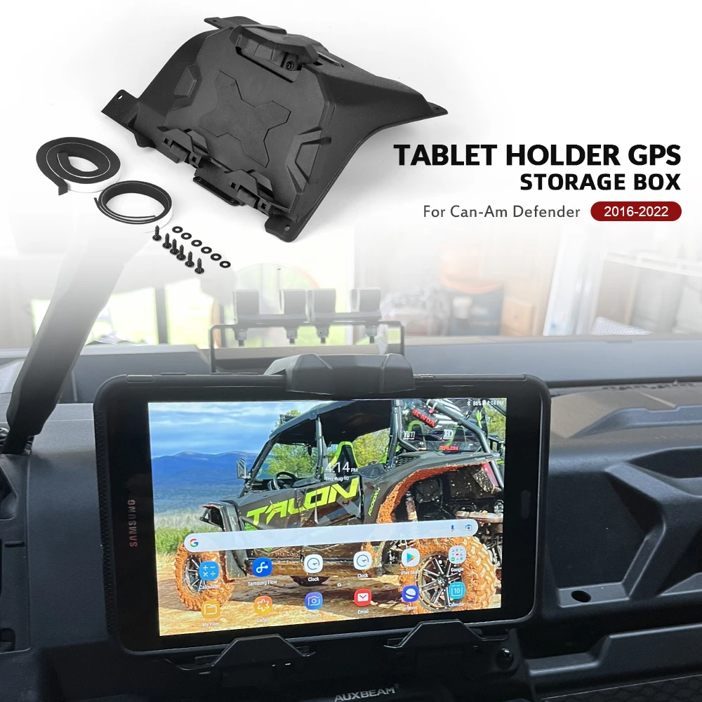 FOR Can-Am Defender HD10HD8HD5 Max 2016-2022 UTV Electronic Tablet Device Holder GPS Storage Box