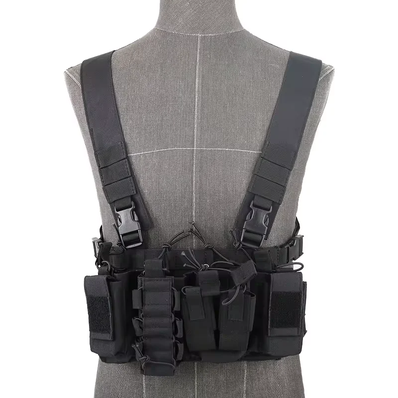Tactical chest equipment bag Molle Airsoft vest with magazine bag Holstein hunting function two-way intercom stand