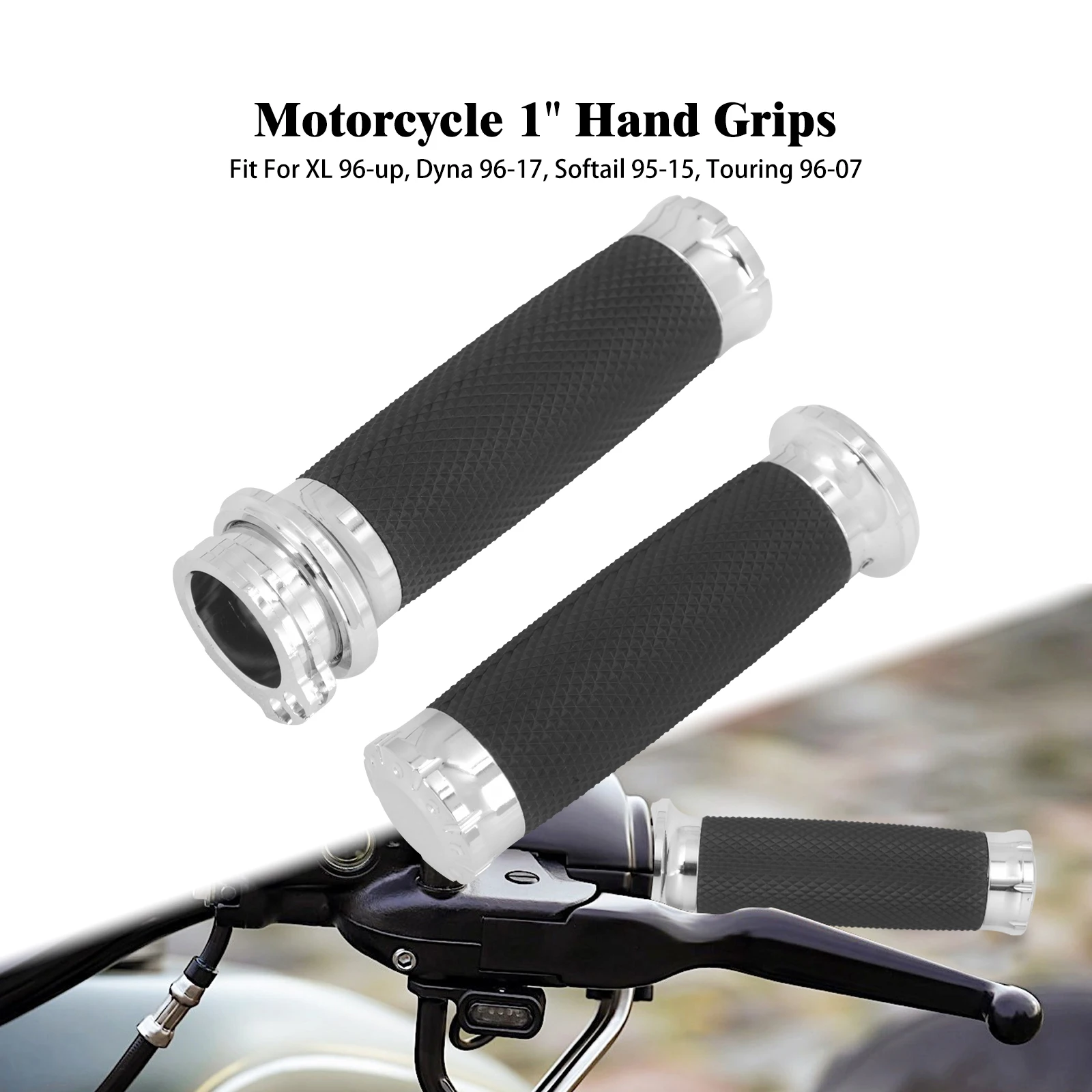 Motorcycle Hand Grips 1'' 25mm Handle Bar For Harley Sportster XL Touring Electra Street Glide Dyna Softail Street Bob Hand Grip