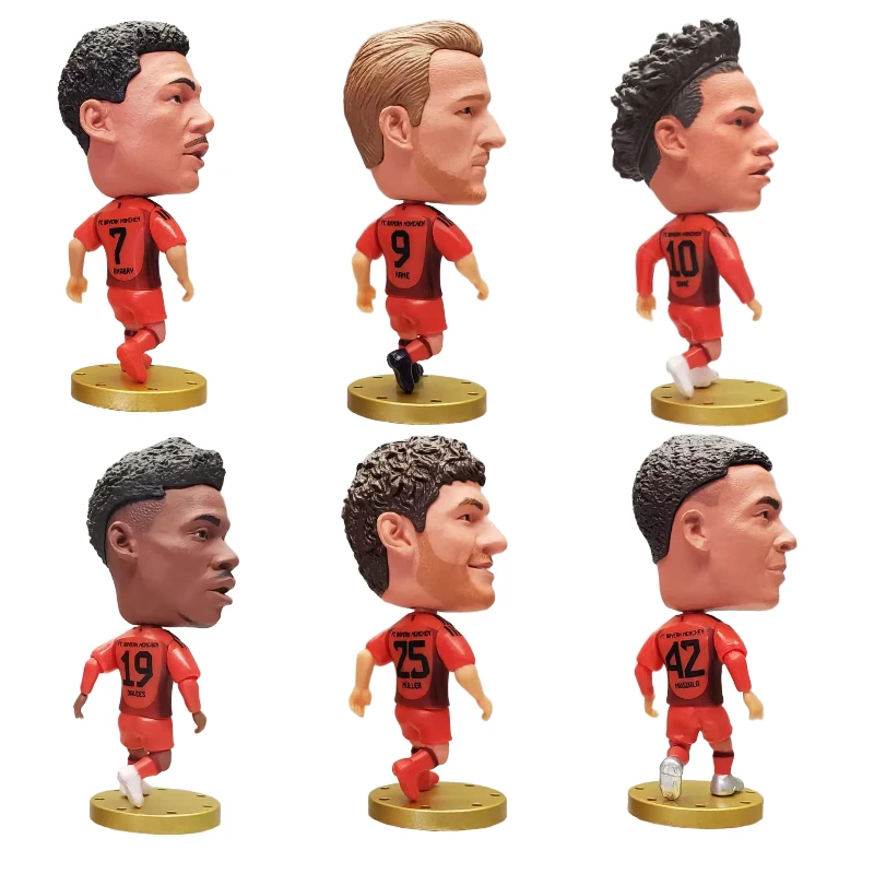 Munich Soccer Star Doll 6.5cm KaneSaneDaviesMullerMusialaGnabry 2.5inch Football Action Figure