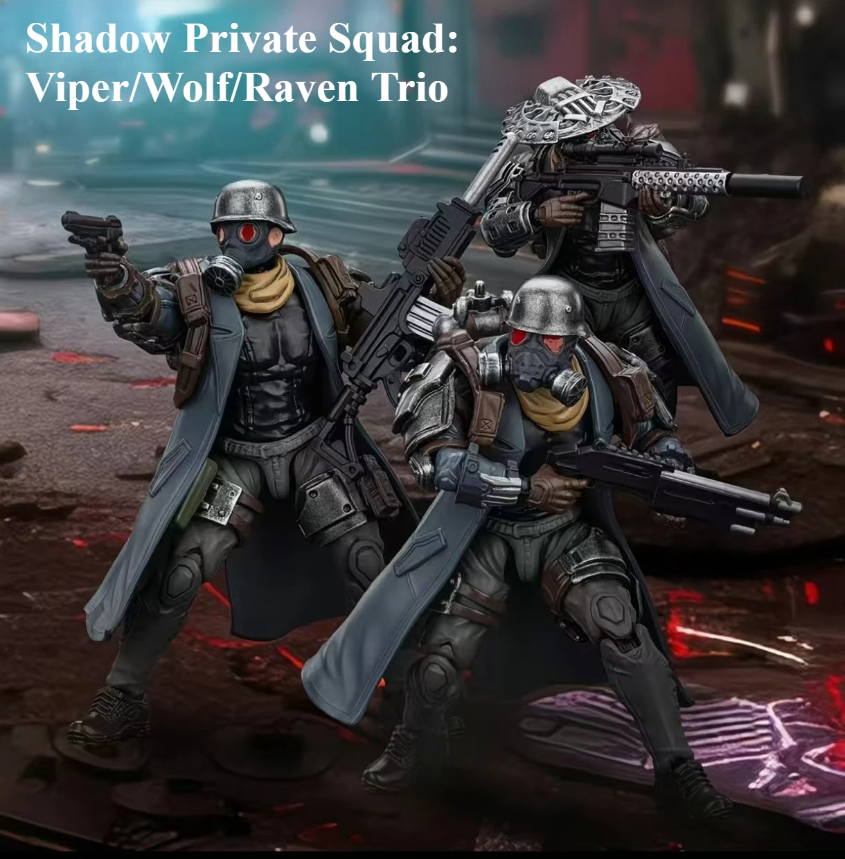 

JOYTOY Battle Star Series-Shadow Hunter Squad, 3 упаковки, масштаб 1:18, экшн-фигурка, Коллекционная модель, игрушка в подарок