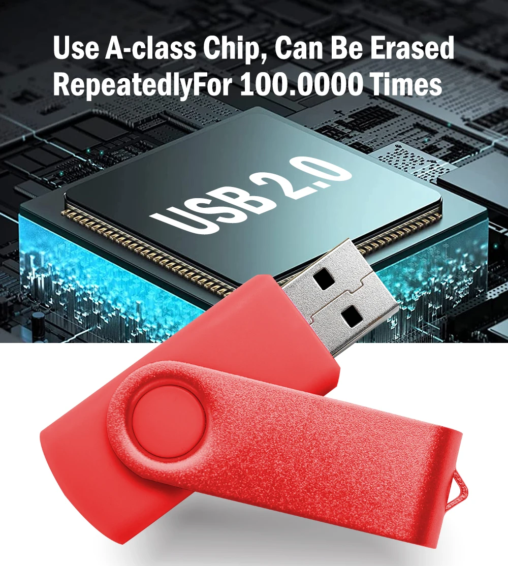 20 pçs/lote USB 2.0 Flash Drive 64GB 32GB Pen Drive Memory Stick Pendrive 4GB 8GB 16GB U Disk Thumb Flash Disk Presente Livre Laser
