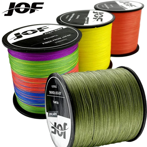 JOF X8 línea de señuelo línea de Pesca trenzada Pesca carpa multifilamento cable de mosca línea de Pe japonesa agua salada 1000M 500M 300M 8,2-35,8 kg
