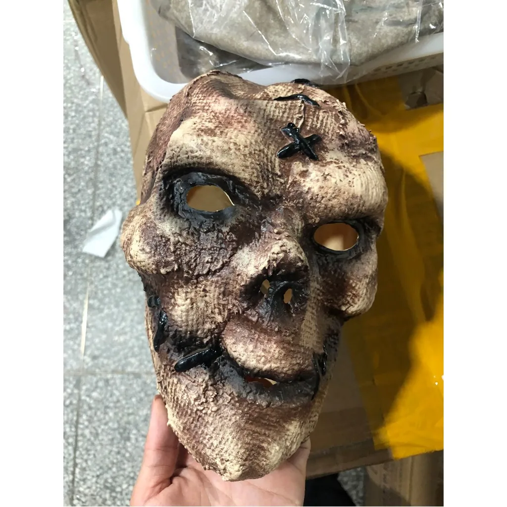 Horror zabójca maska z czaszką Cosplay straszny szkielet maski lateksowe kask impreza z okazji Halloween rekwizyty kostiumowe obecny prezent na Halloween akcesoria