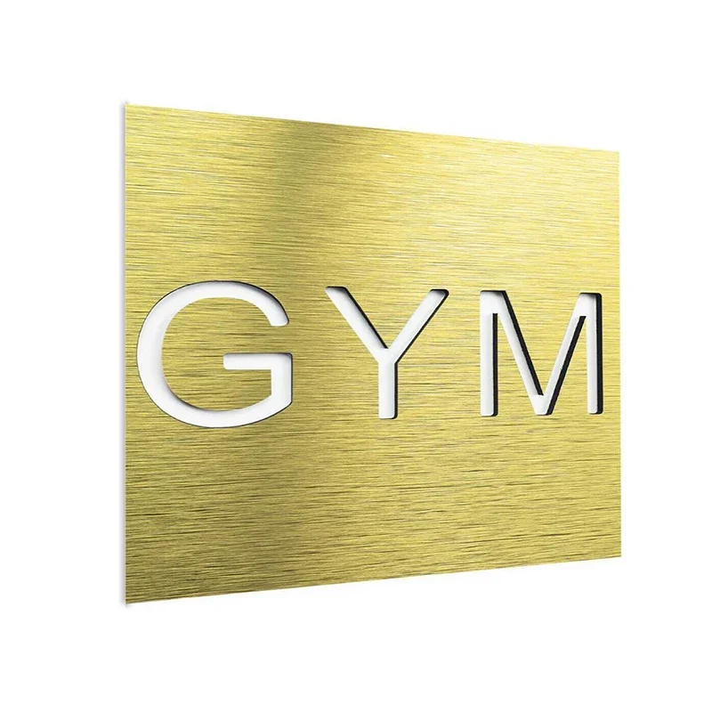 Customized High-Quality Composite Aluminum Board Home GYM Door Wall Sign Personalise Apartment Renovation Door Number Sign