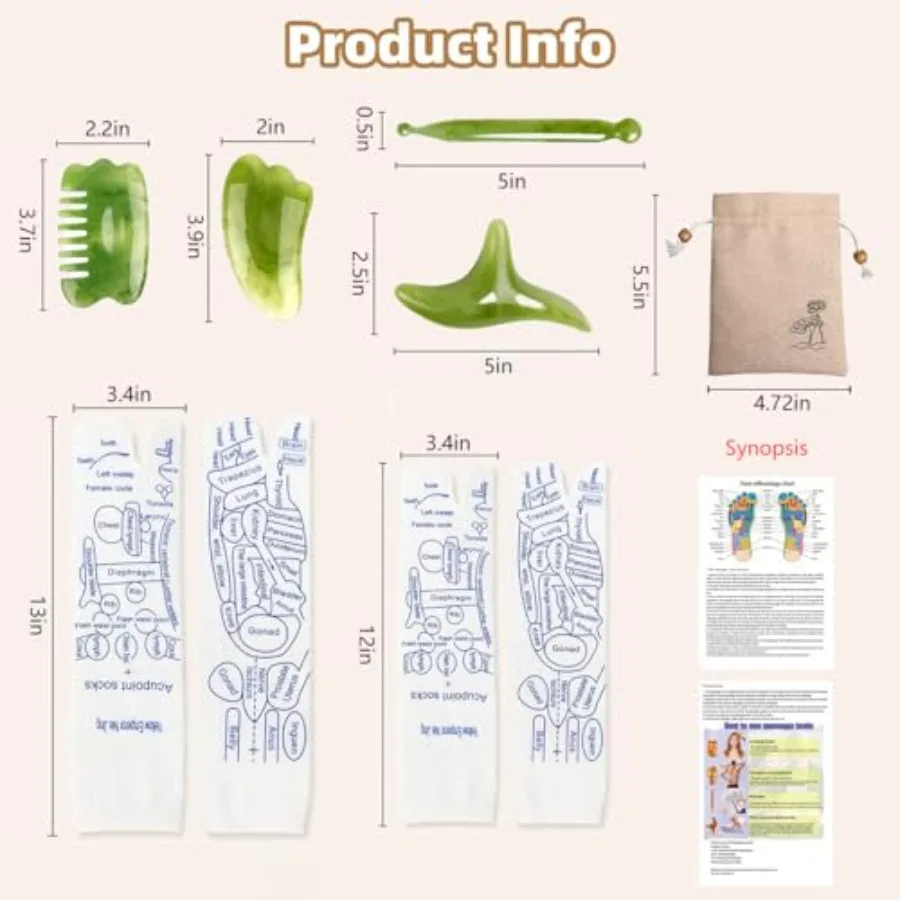 مجموعة جوارب ريفلكسولوجي احترافية مع 4 أدوات تدليك بنقاط الزناد لتخفيف القدم مصممة للاستخدام اليومي لتخفيف التعب