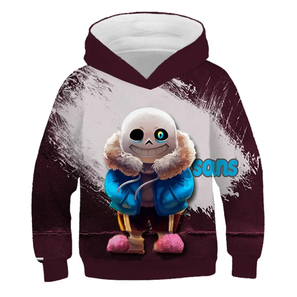 New Kids 3D Game Hoodies Boys Girls Undertale Sans Lovely Anime Hoody Sweatshirts Children Fashion Hooded Pullover Tops