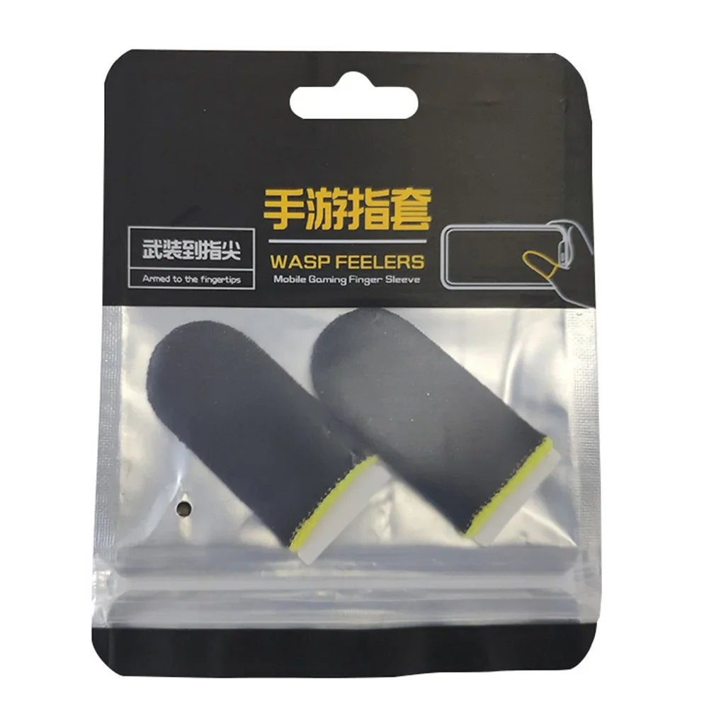 Mangas para dedos transpirables para juegos, guantes antisudor para dedos del pulgar, cubierta para la yema del dedo para juegos con pantalla táctil inteligente, 2 uds.