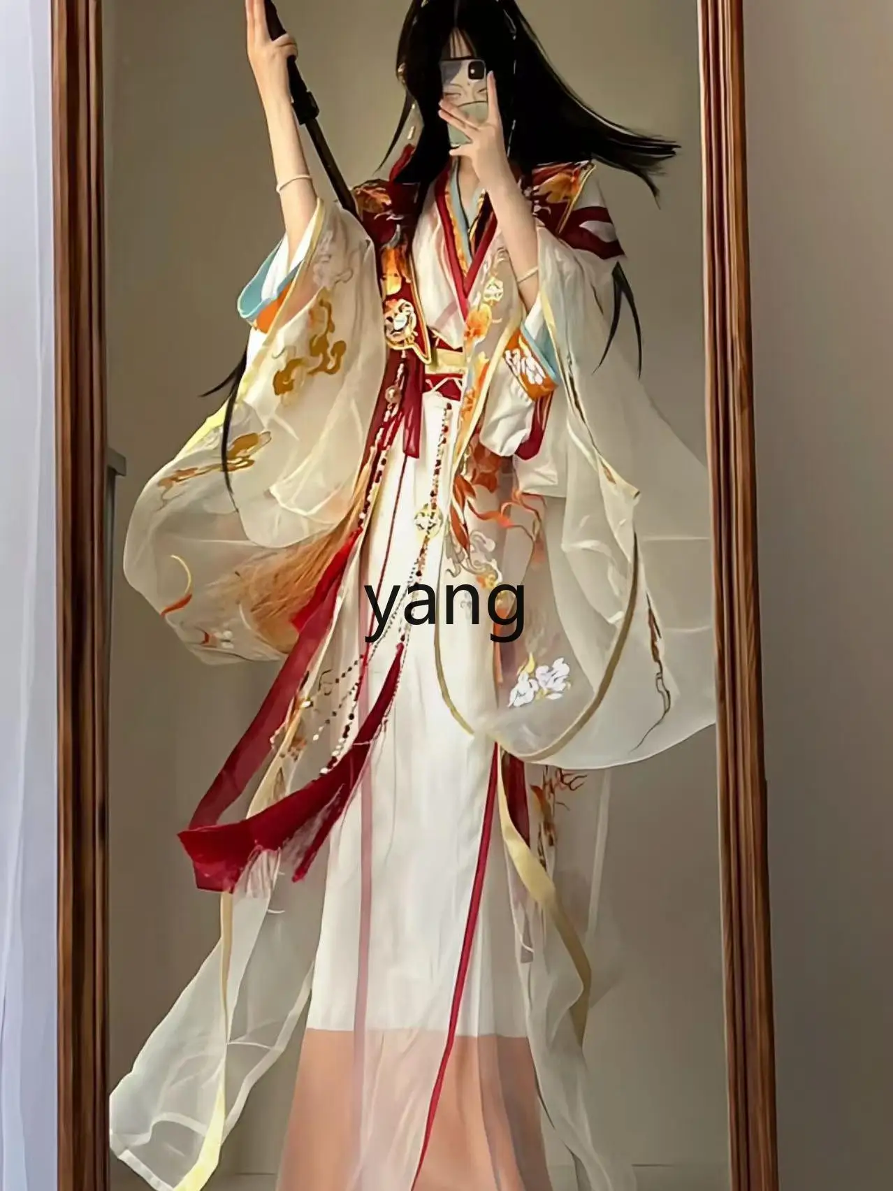 LMM camicia a maniche grandi industria pesante ricamo fata abbigliamento antico uomini e donne lo stesso stile