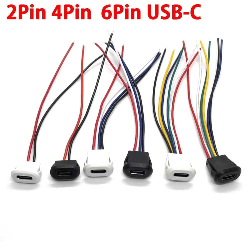 1PCS USB Type C Connector Jack Female Type-C With Card Buckle 3A High Current Fast Charging Jack Port USB-C Charger Plug Socket