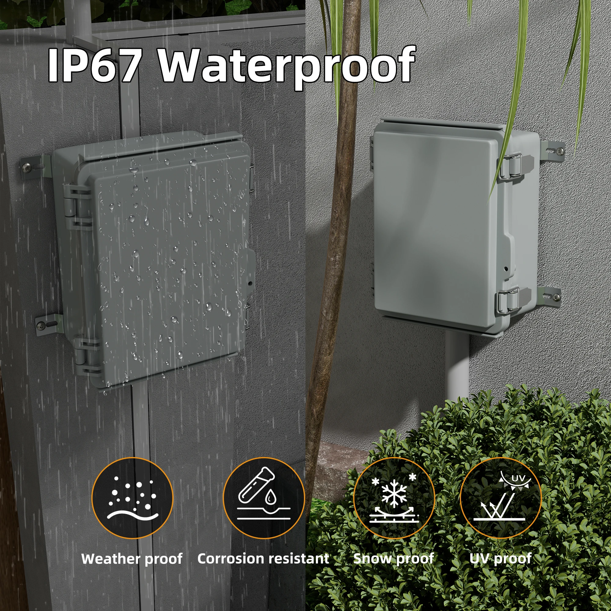 Outdoor Electrical Box Waterproof Junction Box Plastic Outdoor Weatherproof Electrical Enclosure Box Outside for Wifi Electronic