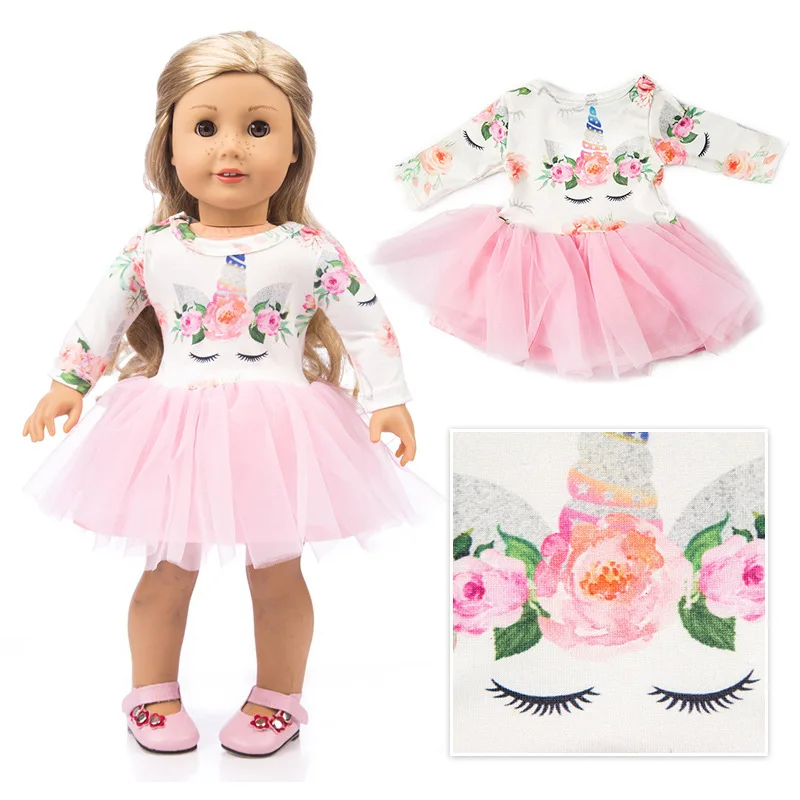 18 Inch Doll Clothes Princess Dress Girl Toy Dress Up Doll Accessories 45 Cm Baby Clothes