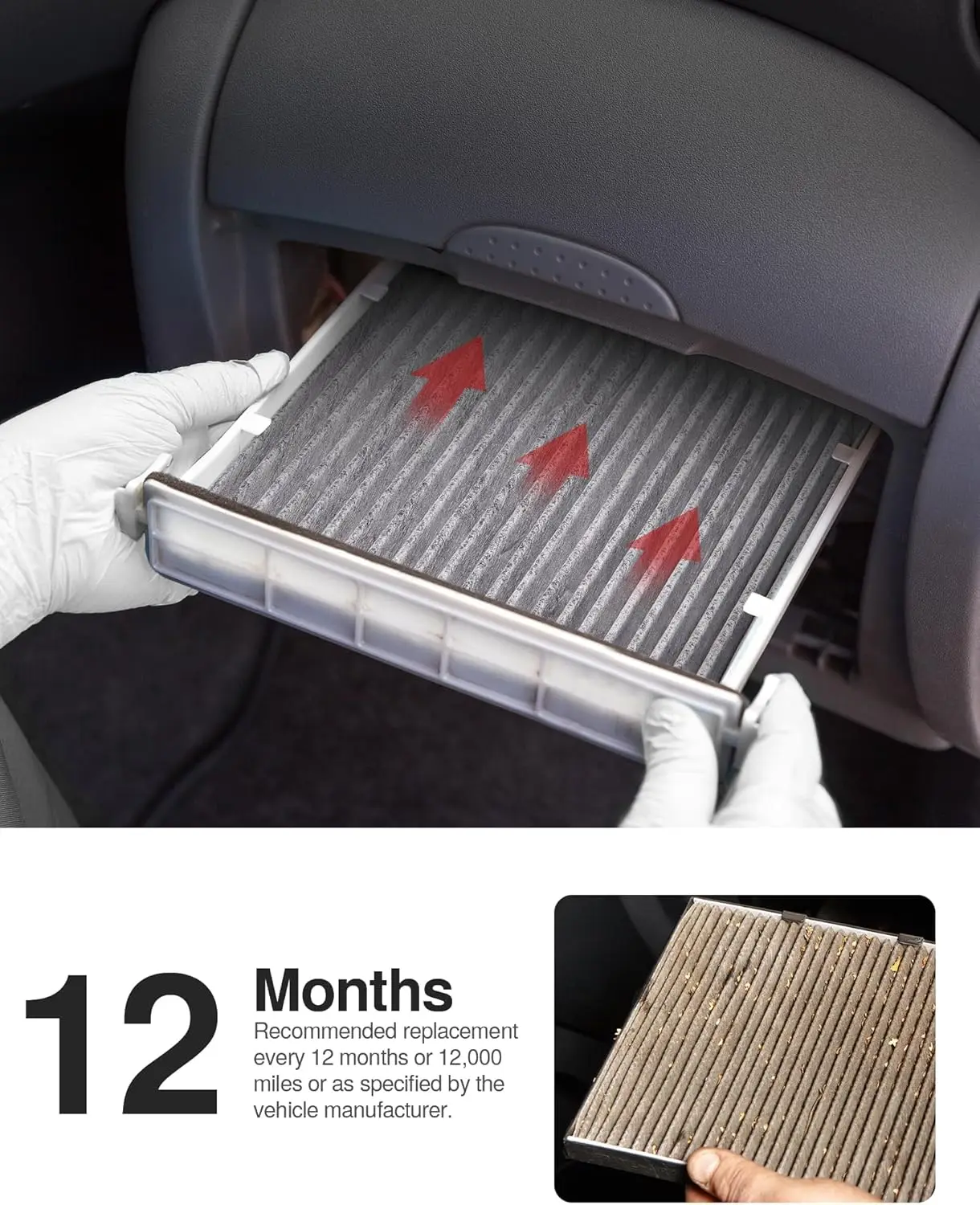 Filtr kabinowy z węglem aktywnym, kompatybilny z CP285, CF10285, Toyota Camry, RAV4, Highlander, Corolla, Sienna, Tundra,
