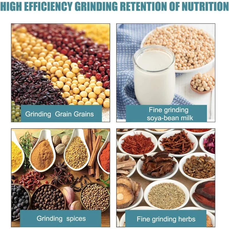 مطحنة الحبوب الكهربائية الرطبة والجافة بقدرة 3000 وات من أبورون - آلة طحن الذرة والقمح والأرز |   مطحنة الدقيق |   مولينو دي مايز إليكتريكو