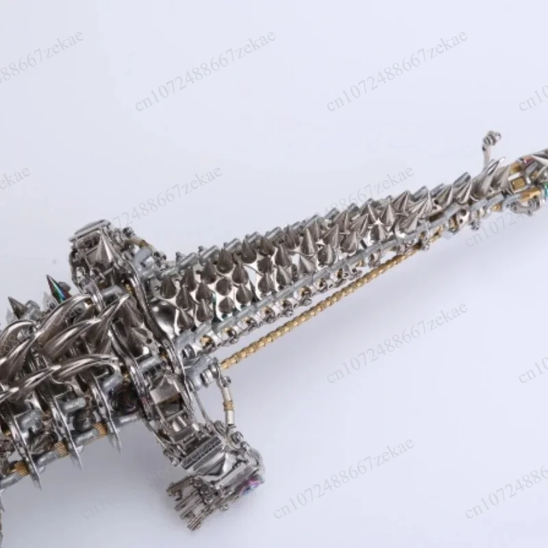 Steampunk Mechanical Crocodile 3D Metal Puzzle DIY Handmade Decor Model