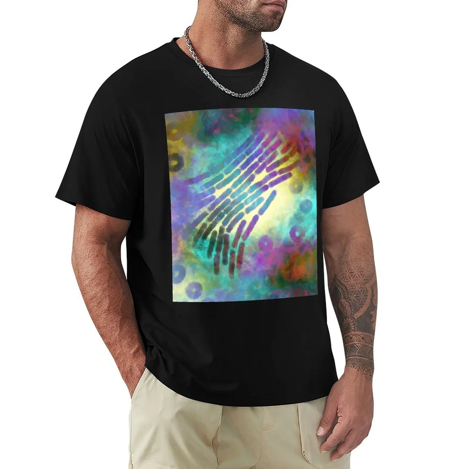 En el principio había microbios camiseta niños estampado animal negro algodón hombre camisetas hombres camisetas