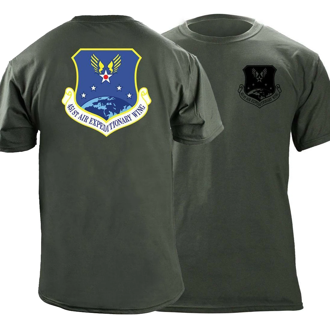 451st Air Expeditionary Wing Veteran Patch T-Shirt 100% Cotton O-Neck Summer Short Sleeve Casual Mens T-shirt Size S-3XL