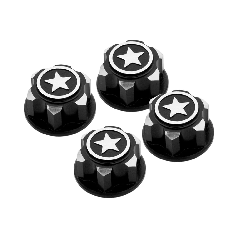 4PCS RC Car Metal 17mm Hex Wheel Nuts Dustproof Anti-Skid Non-slip for 1/8 Traxxas X-Maxx Summit E-Revo RC Buggy Truck