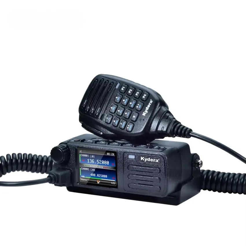VHF UHF 미니 듀얼 밴드 DMR 모바일 라디오 CDR-300UV 차량 탑재 2 밴드 DMR 아마추어 워키 토키 및 PC 케이블