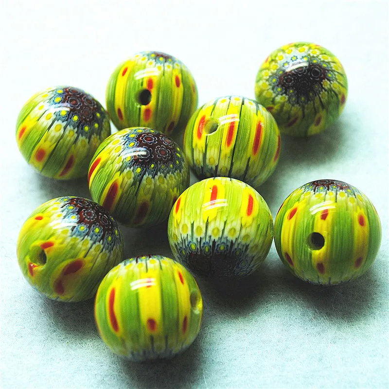 5PCS Hot Italy Murano Glass Matching Beads Size 20MM Round Ball Big Hole 3.0MM DIY Jewelry Findings For Fashion Necklace Designs