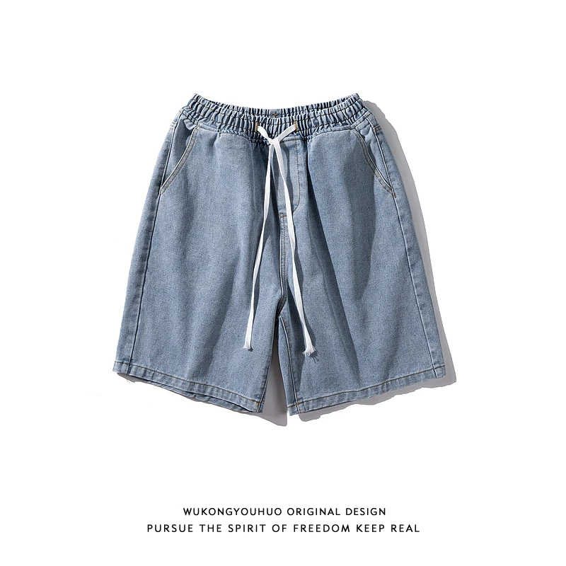 

Женские джинсы скинни больших размеров, широкие брюки с высокой талией, весенние тонкие хлопковые брюки с эластичной резинкой на талии, модные длина пять четвертей