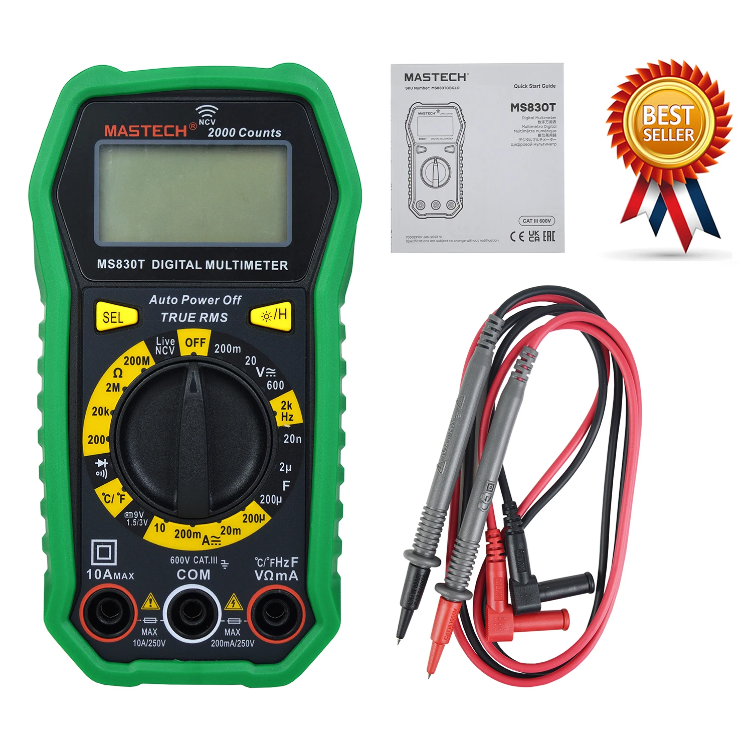 MASTECH MS830M MS830N MS830T Profession Digital Multimeter Max Display:2000;Overload Protection;DC/AC Voltage Direct Current,New images - 6