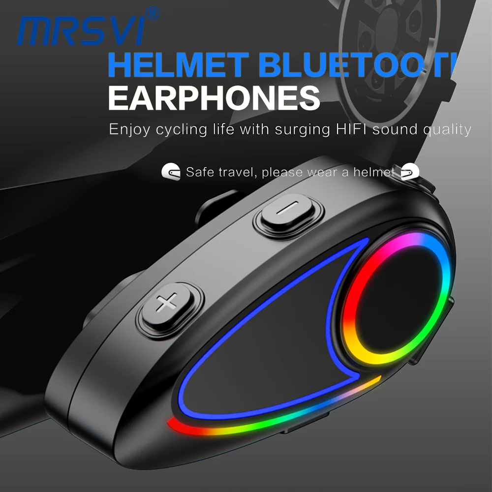 

MRSVI Motorcycle Helmet Bluetooth Headset K17 IP65 Waterproofing HIFI Stereo Sound Noise Cancellation Helmet Speaker Microphone