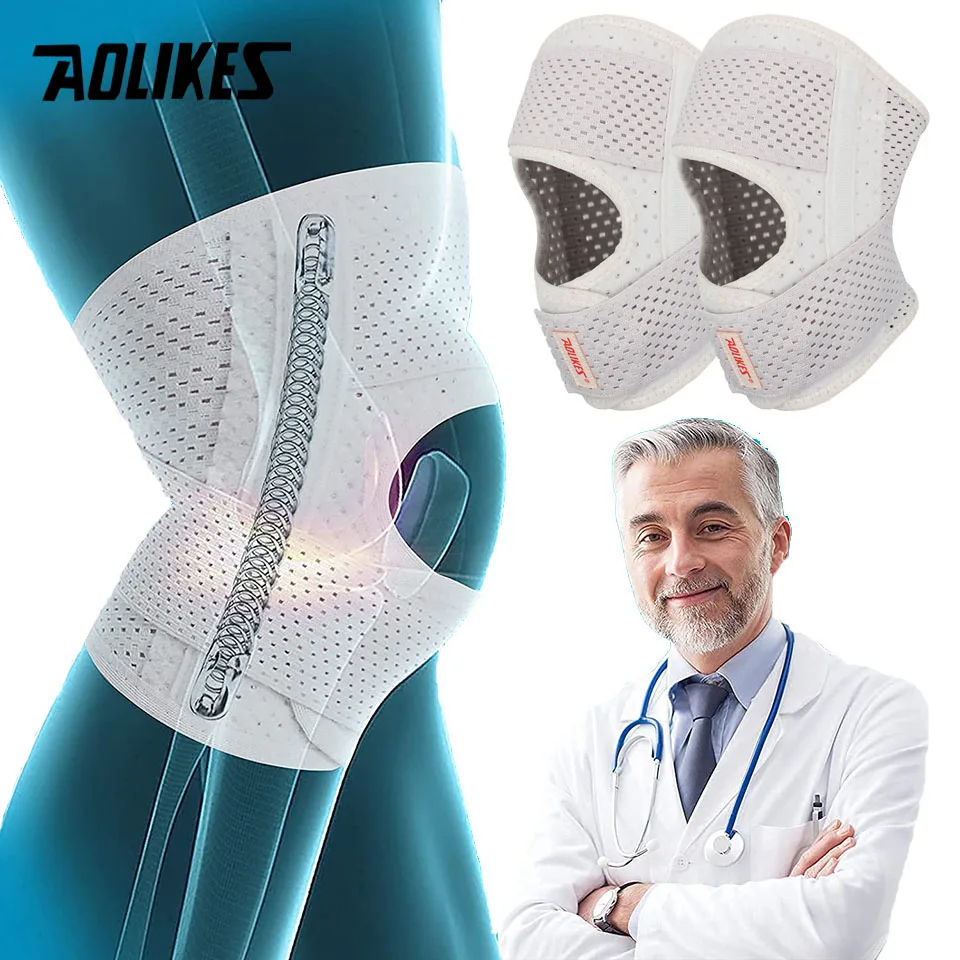 AOLIKES 1 Pair Knee Support Patella Belt Elastic Bandage Tape Sport Strap Knee Pads Protector Band For Knee Brace Football