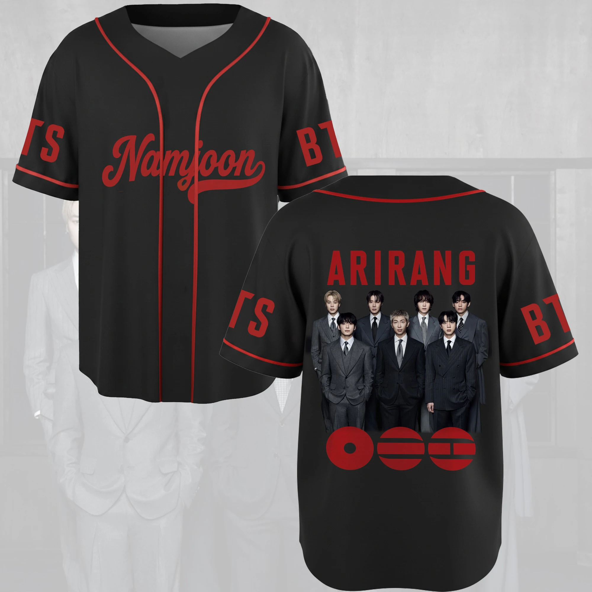 2026 Arirang Album BTS Baseball-Shirt als Geschenk für die Armee, 3D-gedrucktes, lässiges T-Shirt für den Außenbereich, die Straße und den Heimgebrauch, kurzärmelig – Detail 6