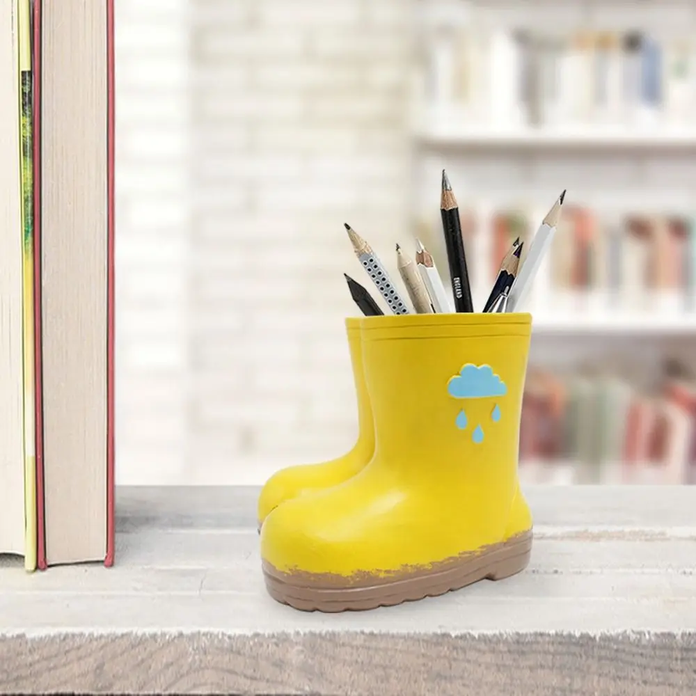 

Flower Arrangement Container Resin Rain Boot Planter Decorative Crafts Flower Pot Funny Pen Holder Balcony