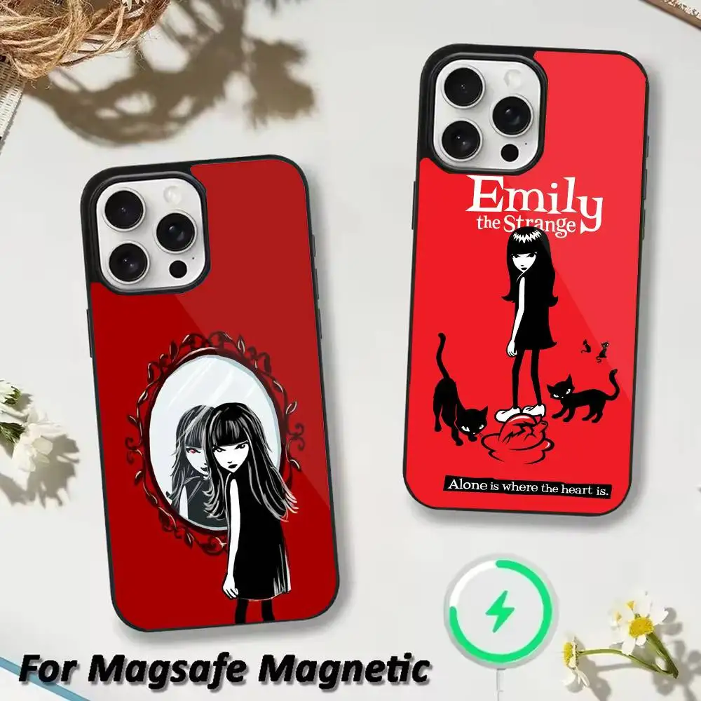 

Comics Emily The Strange Phone Case For iPhone 17,16,15,14,13,12,Plus,Pro,Max for Magsafe Magnetic Wireless Charging
