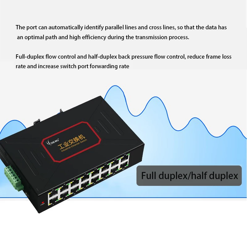 Imagem -05 - Industrial Grade Ethernet Network Switch Hub Rede Cabo Splitter Adaptador Lan 16 Portas 100m Rj45 Lan Extender