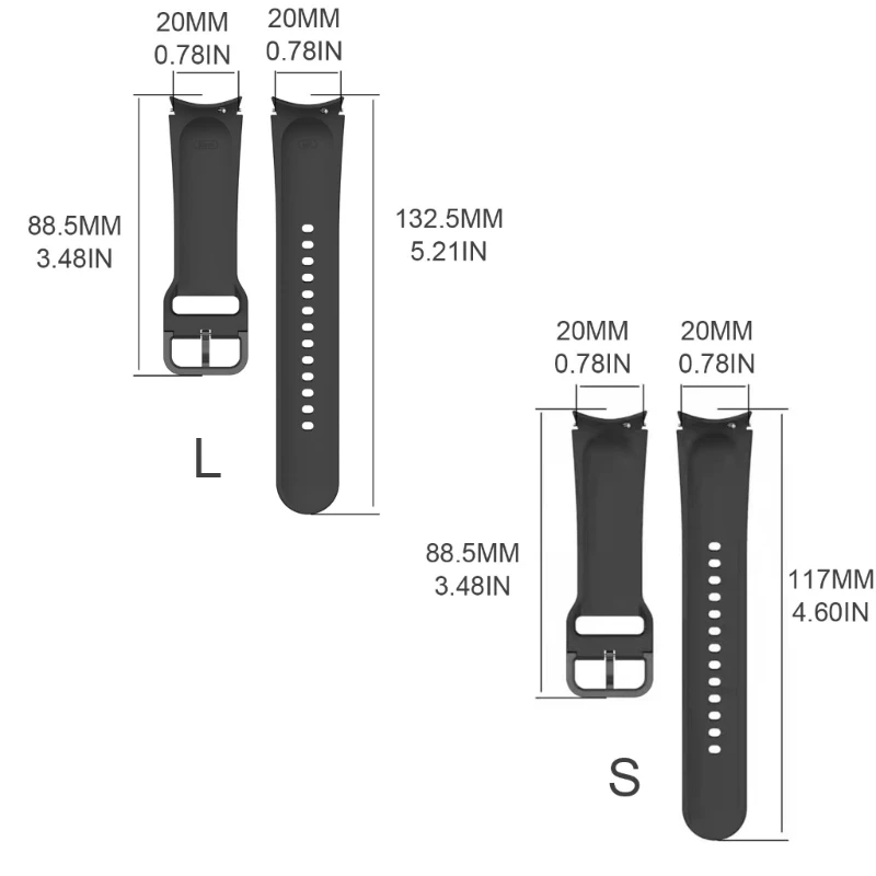 Siliconen Band Band Band Vervanging Polsband Voor Samsung Galaxy Horloge 6/6 Klassiek Horloge 5 Pro Watch3 41Mm Armband