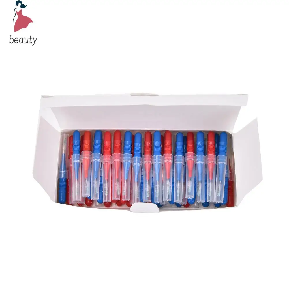 

50pcs/lot Hygiene Dental Soft Floss Sticks Toothpick Teeth Cleaning Tooth Flossing Head Plastic Interdental Brush