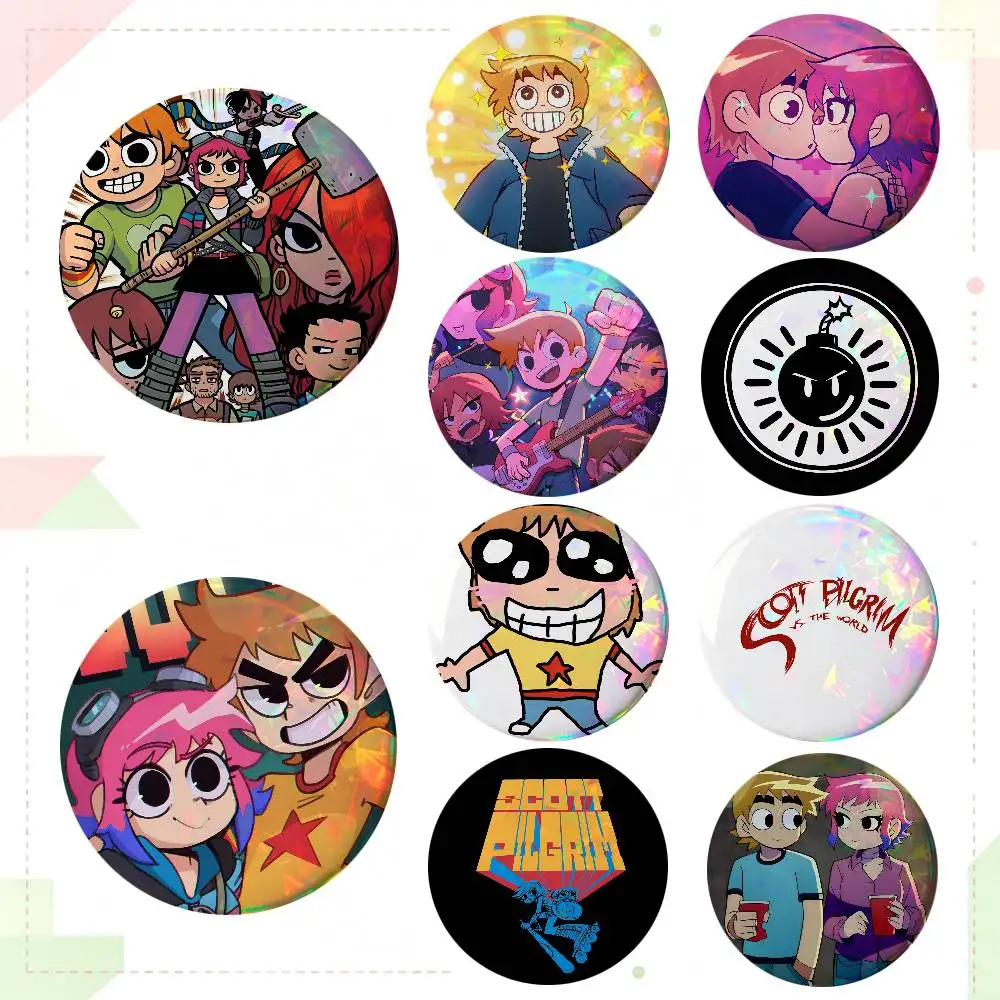 Anime Scott Pilgrim Round Badges Can Be Used To Decorate Clothes And Backpack Pins