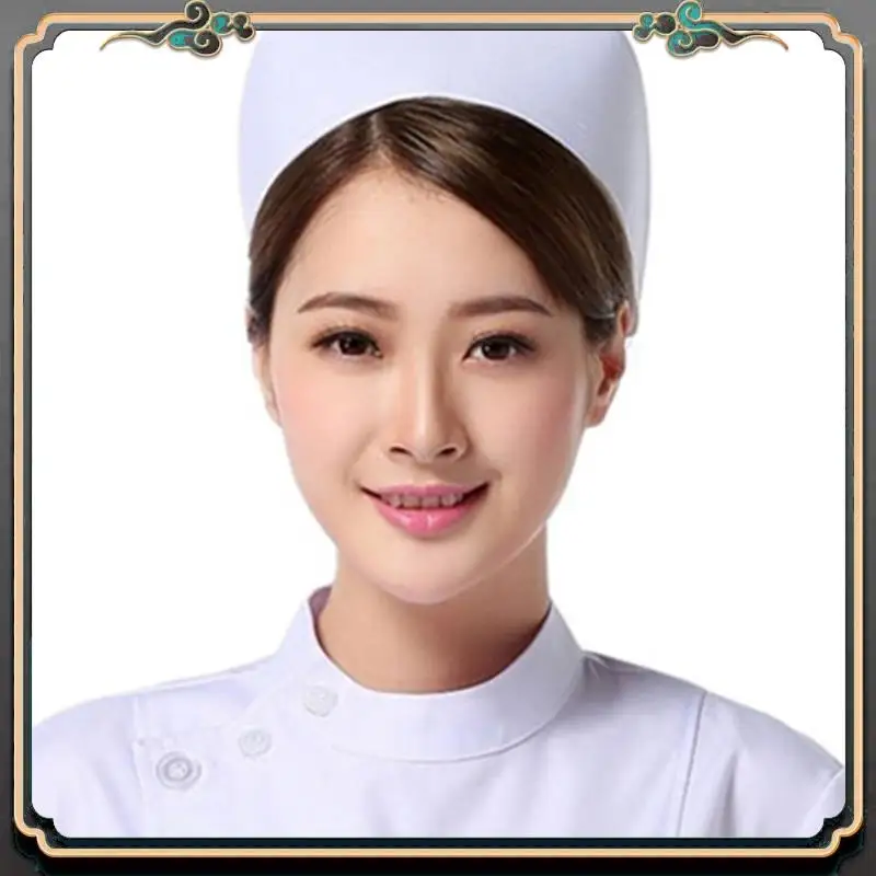 

Премиальная шляпа медсестры, повязка на голову, костюм медсестры, женская шляпа с ласточкиным хвостом для церемонии начальной школы, церемонии скрепления (белая)