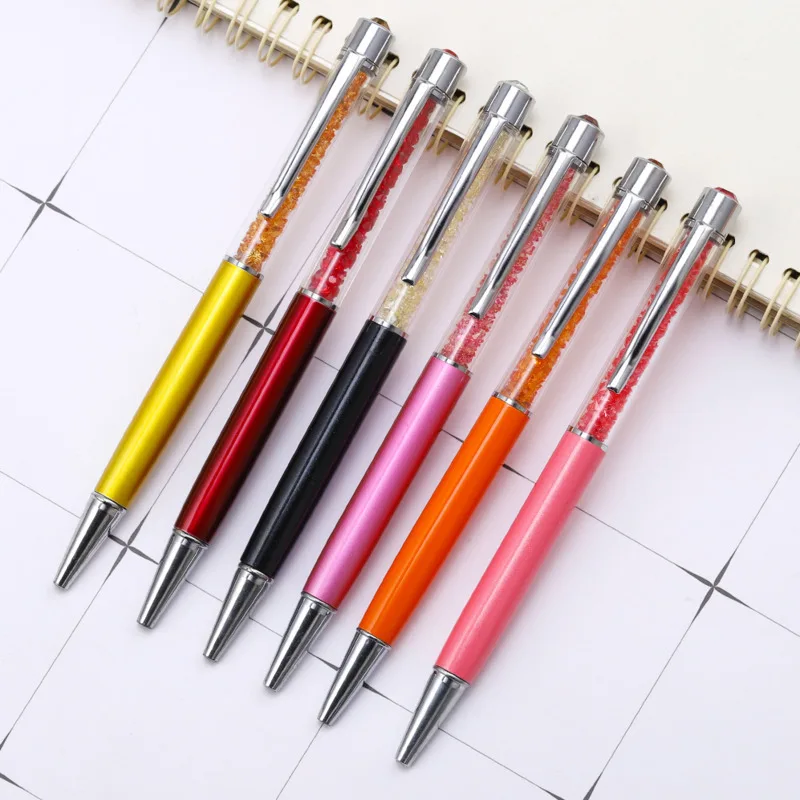 

1 Piece Lytwtw's Creative Wedding Nurse Roller Crystal Spinning Ballpoint Office School Supplies Stationery Diamond Metal Pens