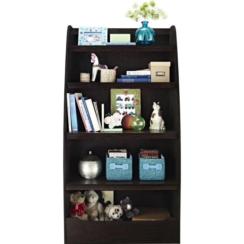 Kids' 4-Shelf Bookcase, Espresso