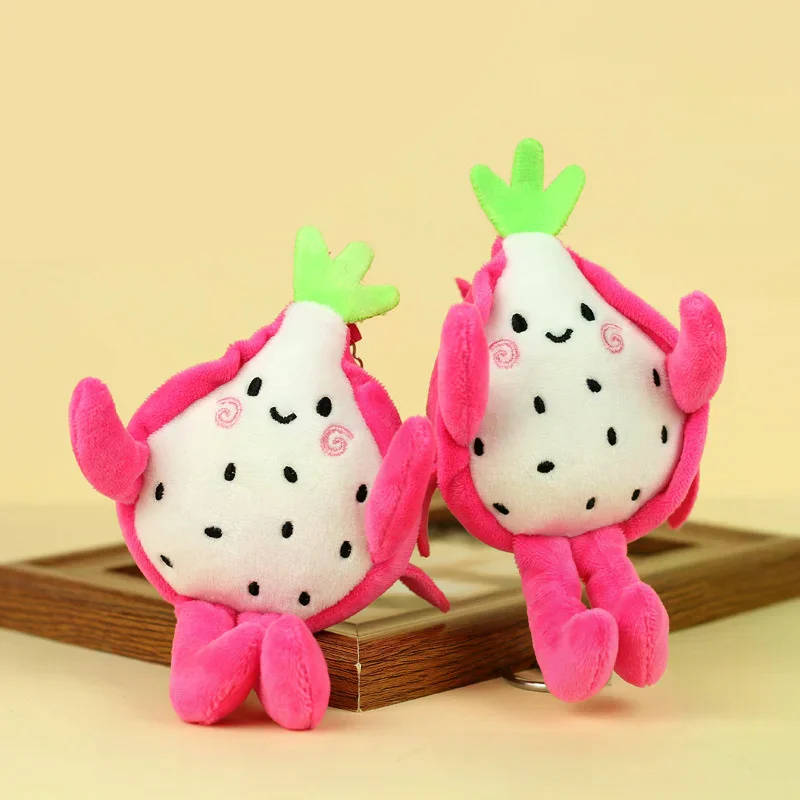 Adorabile peluche con frutta del drago Kawaii; Portachiavi con cuscino per bambola di simulazione morbida; Ciondolo con frutta simpatico cartone animato