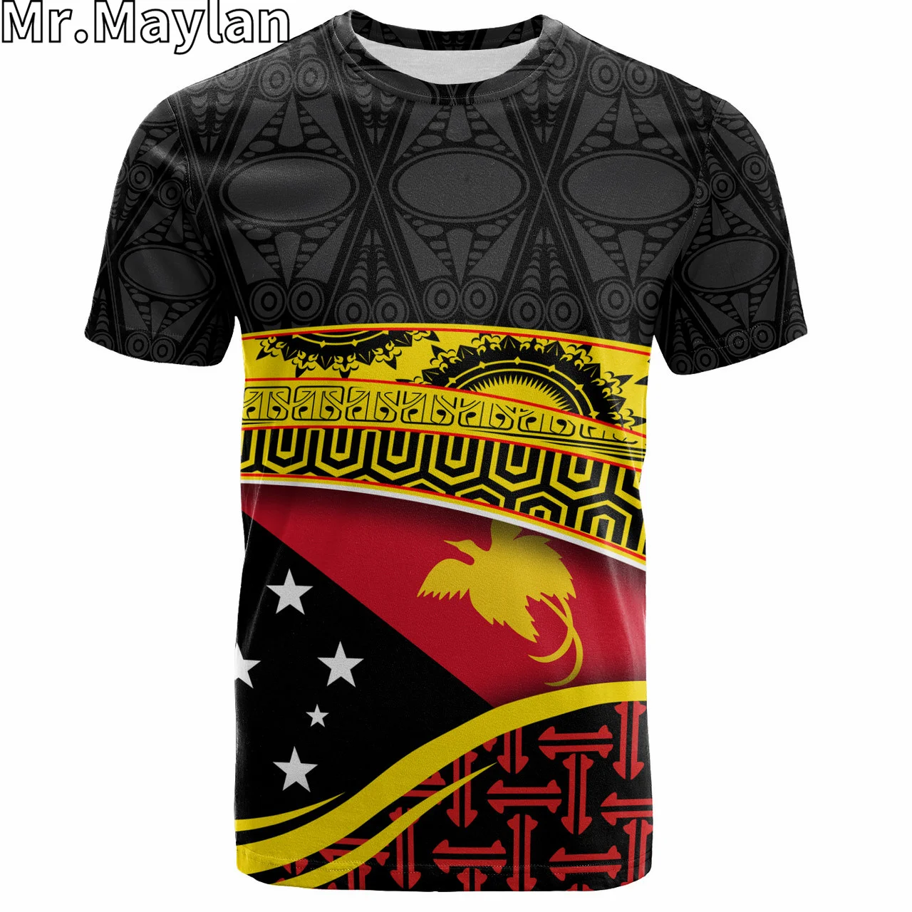 Custom 3D Printed Papua New Guinea Polynesian Hawaii T-Shirt Tribal Motif Independence Day Tshirt Men Women Unisex Tee Tops