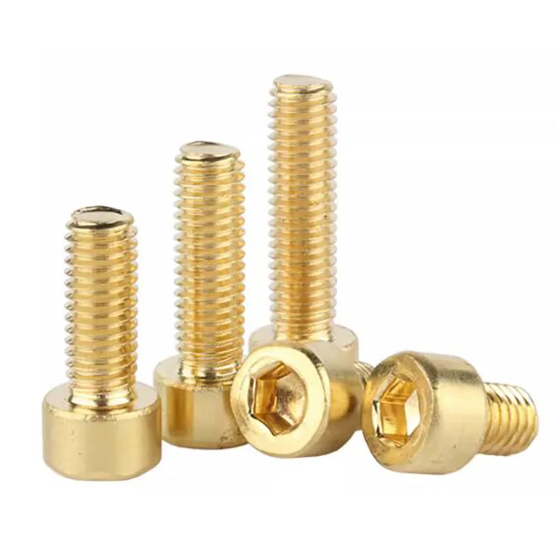 Brass Allen Bolt Socket CAP Head Screws M2 M3 M4 M5 M6 M8 M10 M12