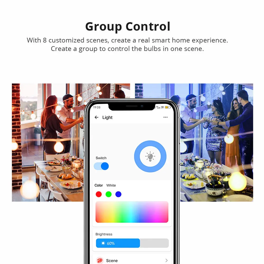 EWeLink LED الذكية واي فاي زيجبي ضوء لمبة E27 RGB C + واط LED مصباح عكس الضوء ماجيك لمبة دعم اليكسا جوجل مساعد أليس