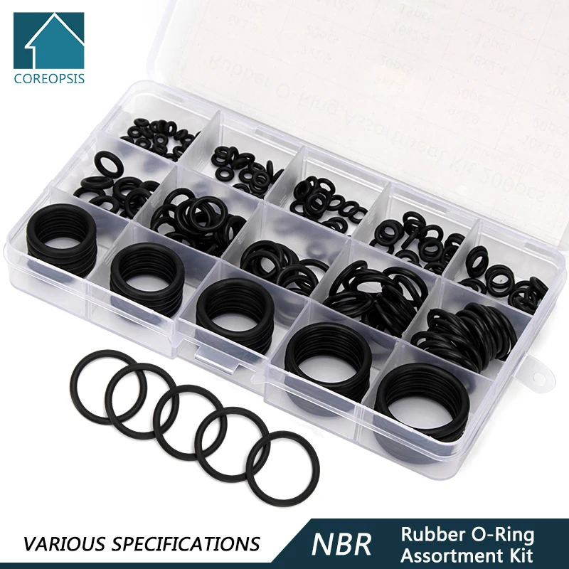 150PCS PCP Paintball Airsoft NBR Rubber Gasket Replacements Sealing O-rings Kit OD 6-30mm Millimeters CS 1.5mm 1.9mm 2.4mm 3.1mm