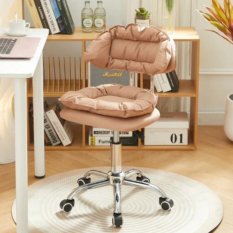 Hot sale new simple home computer backrest soft bag desk chair student dormitory bedroom stool lifting rotating office 